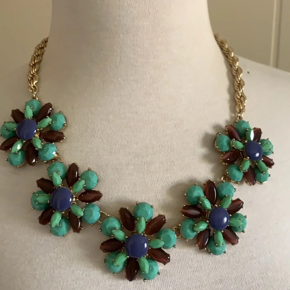 Two Banana Republics statement Necklaces